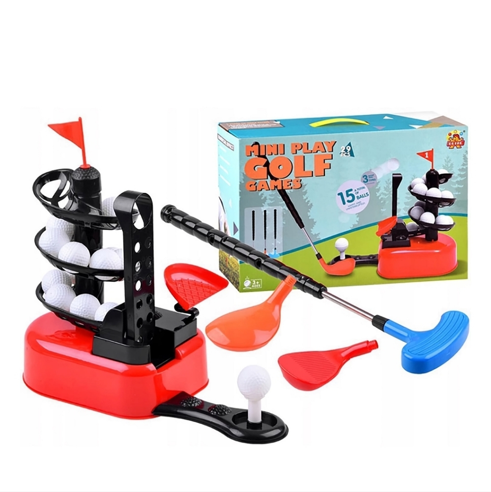 NIB Kids Mini Golf Play Set, 29PCS Beginner Golf Set with Adjustable Clubs